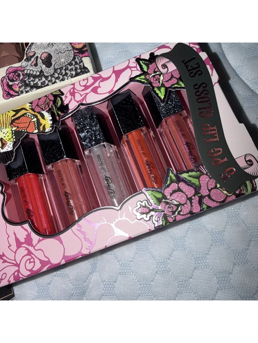 Ed Hardy lip Gloss, lip stick, lip Oils Bundle